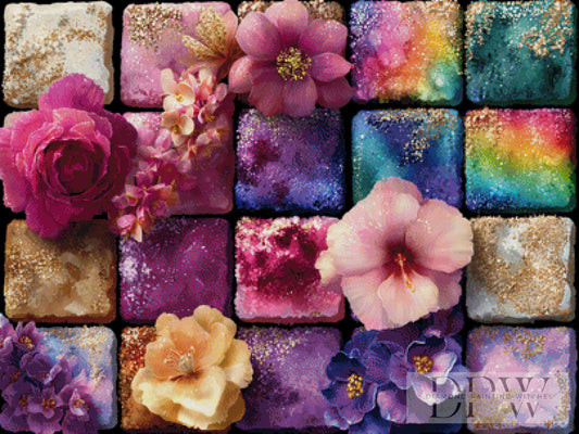 Blumenmosaik by theA.art 100x75cm mit 380 Farben DPW-4072