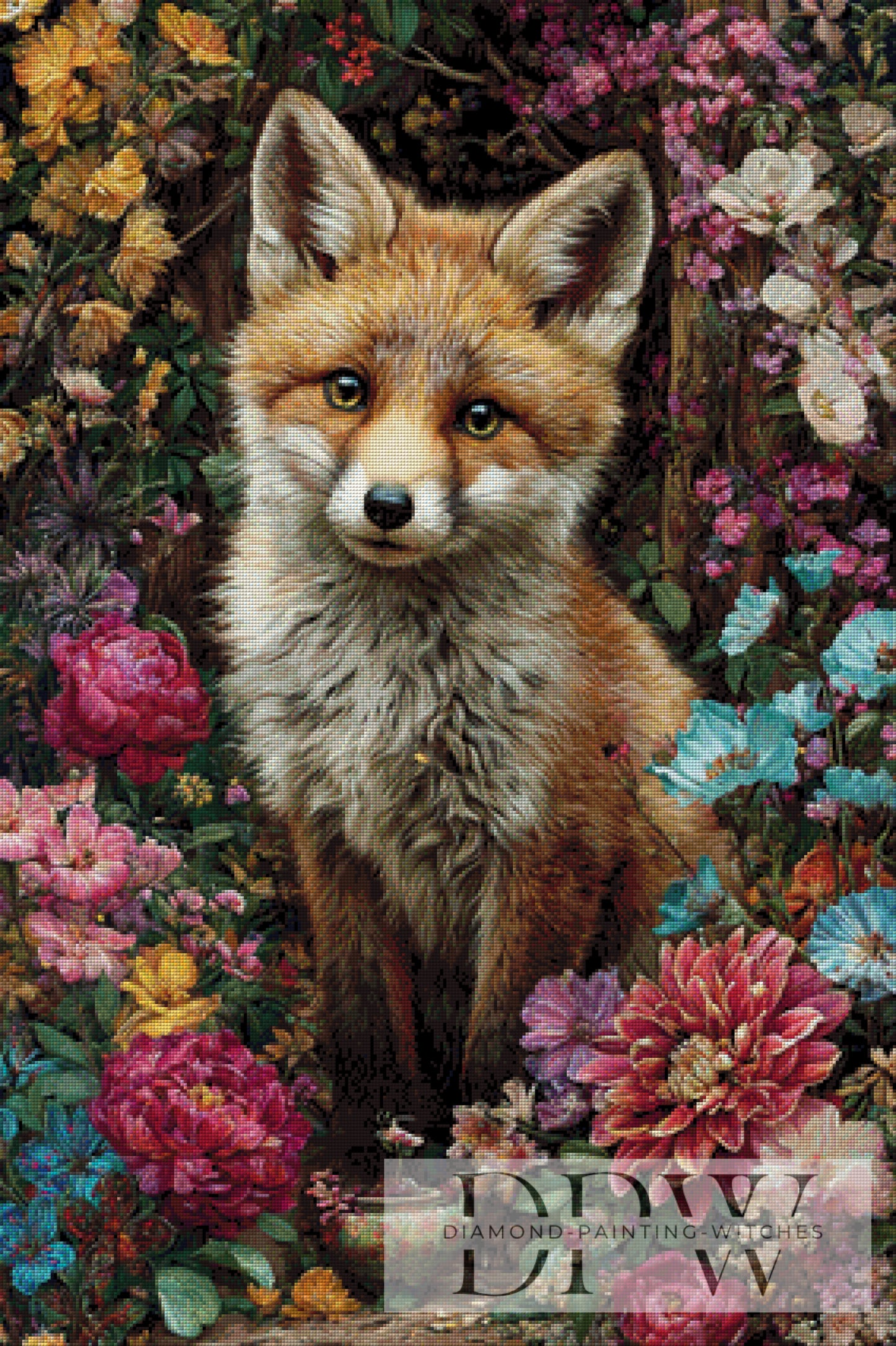 Blütenfuchs by Sunshine 70x105cm mit 280 Farben DPW-4106