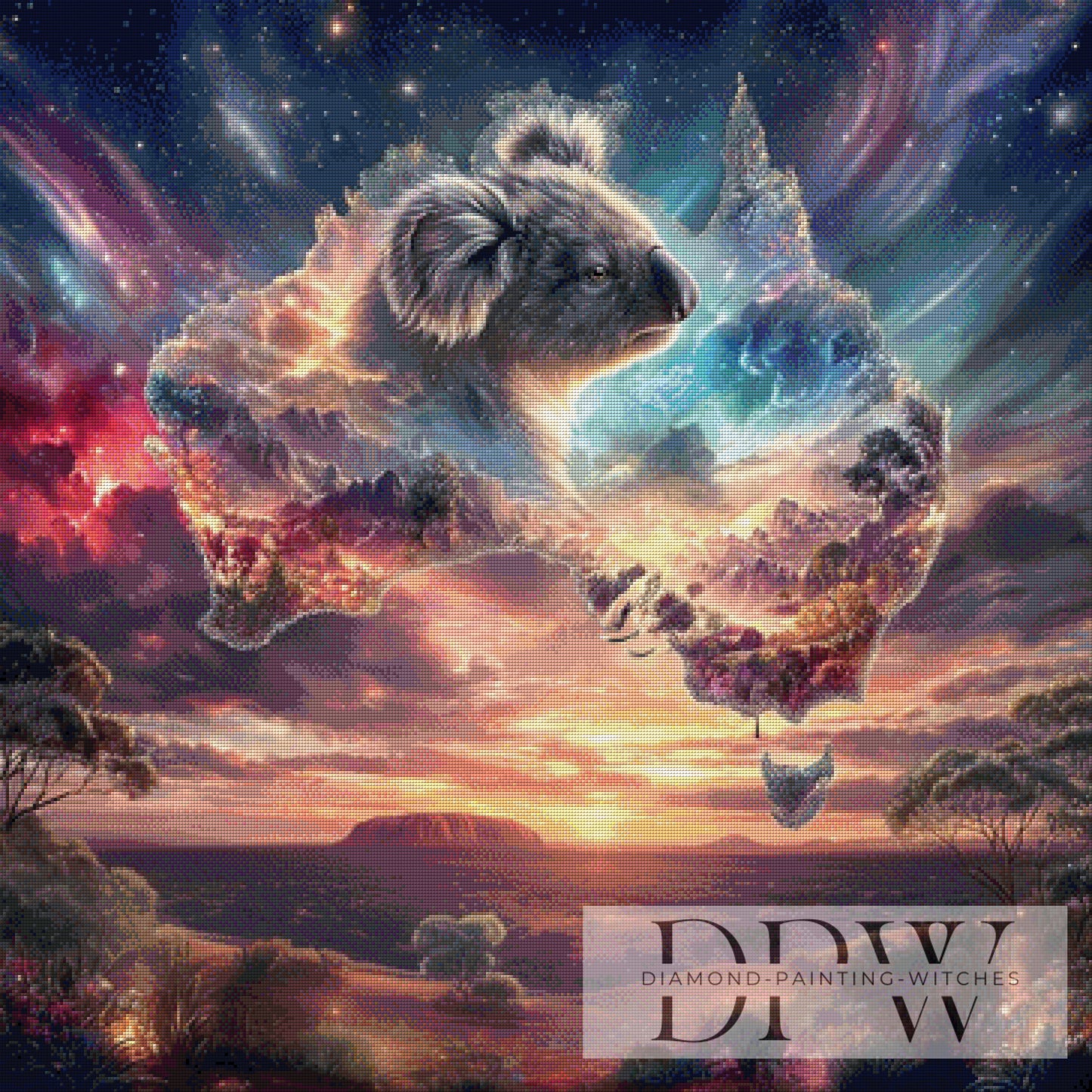 Australien by ellufija 90x90cm mit 230 Farben DPW-4108