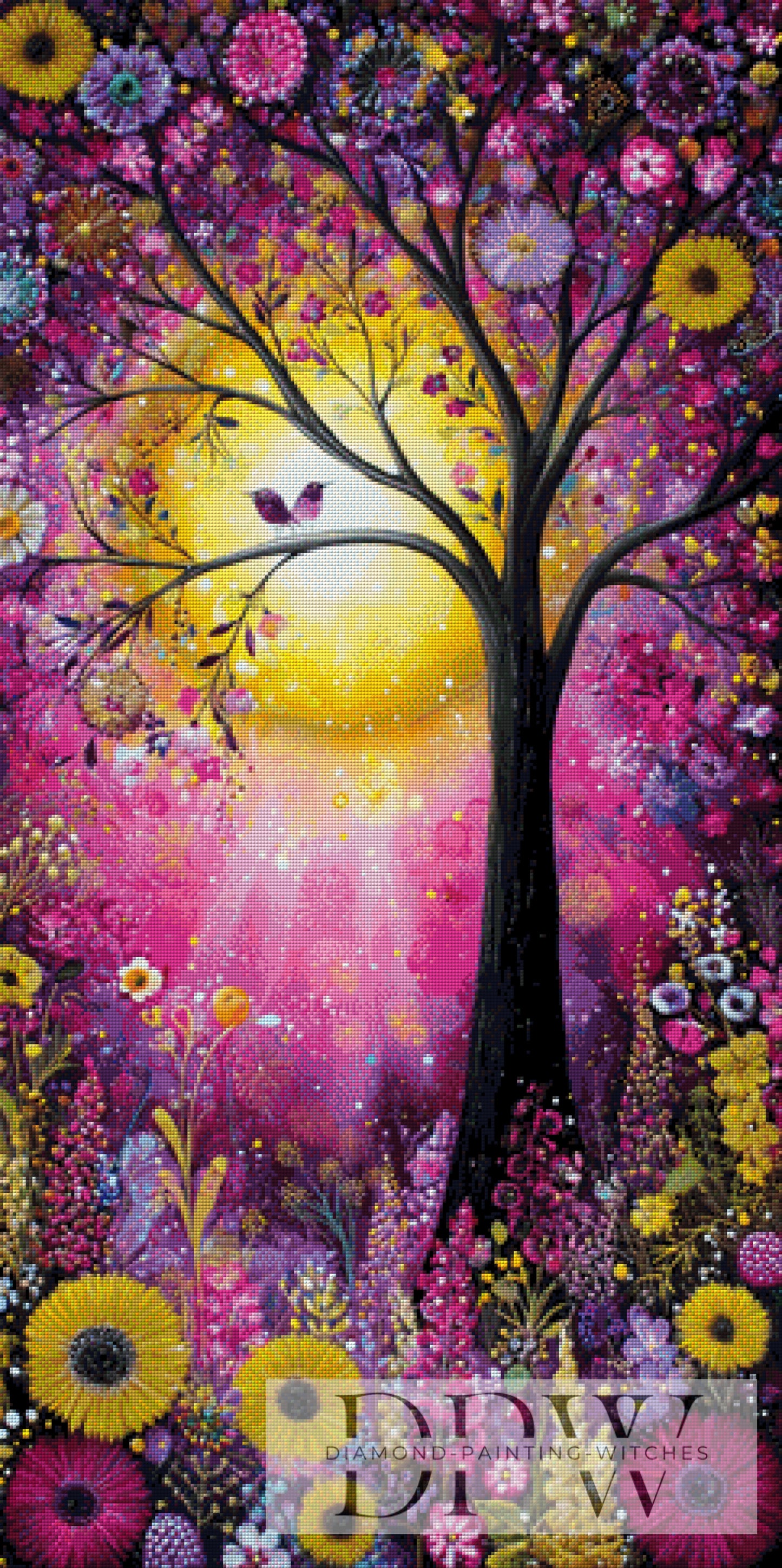 Zauberhafter Baum by Elly_A.I. 60x120cm mit 310 Farben DPW-4109