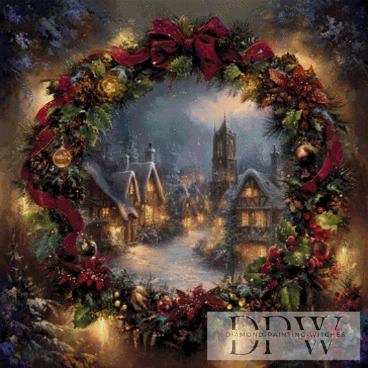 Weihnachtskranz by Maggie 90x90cm mit 200 Farben DPW-4127