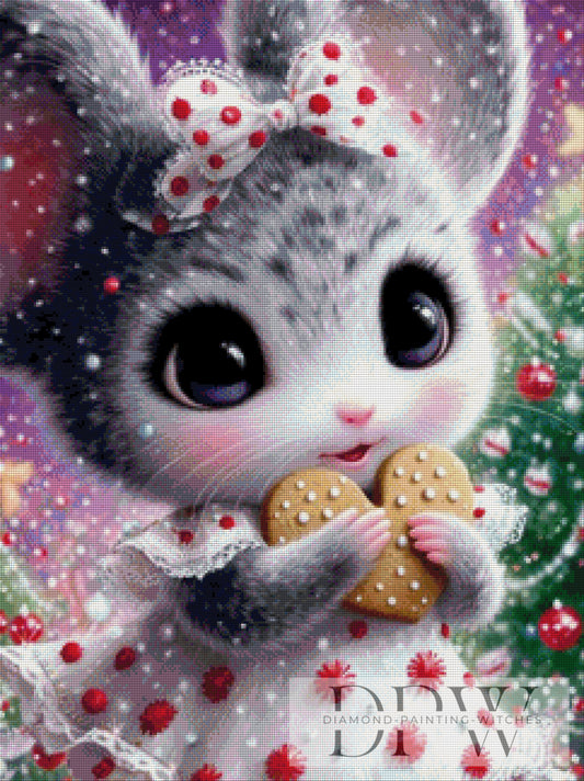 Süße Weihnachtsmaus by Elly_A.I. 60x80cm mit 230 Farben DPW-4128
