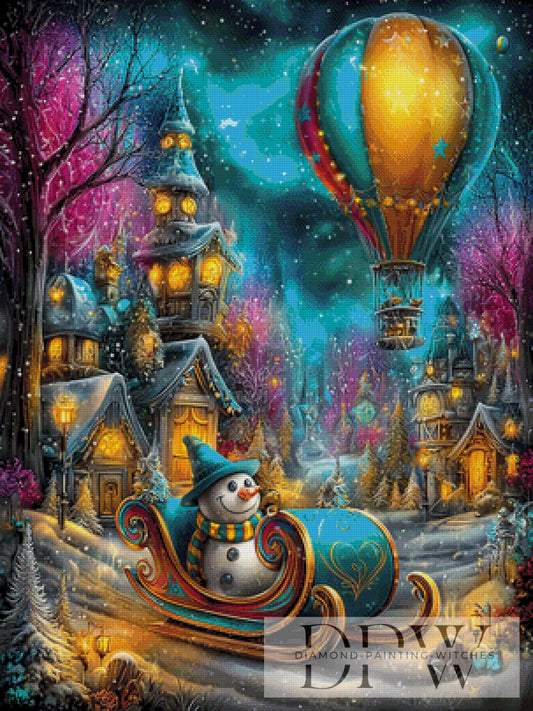 Schlittenfahrt by _Sweet_Loco_AI 75x100cm mit 320 Farben DPW-4130
