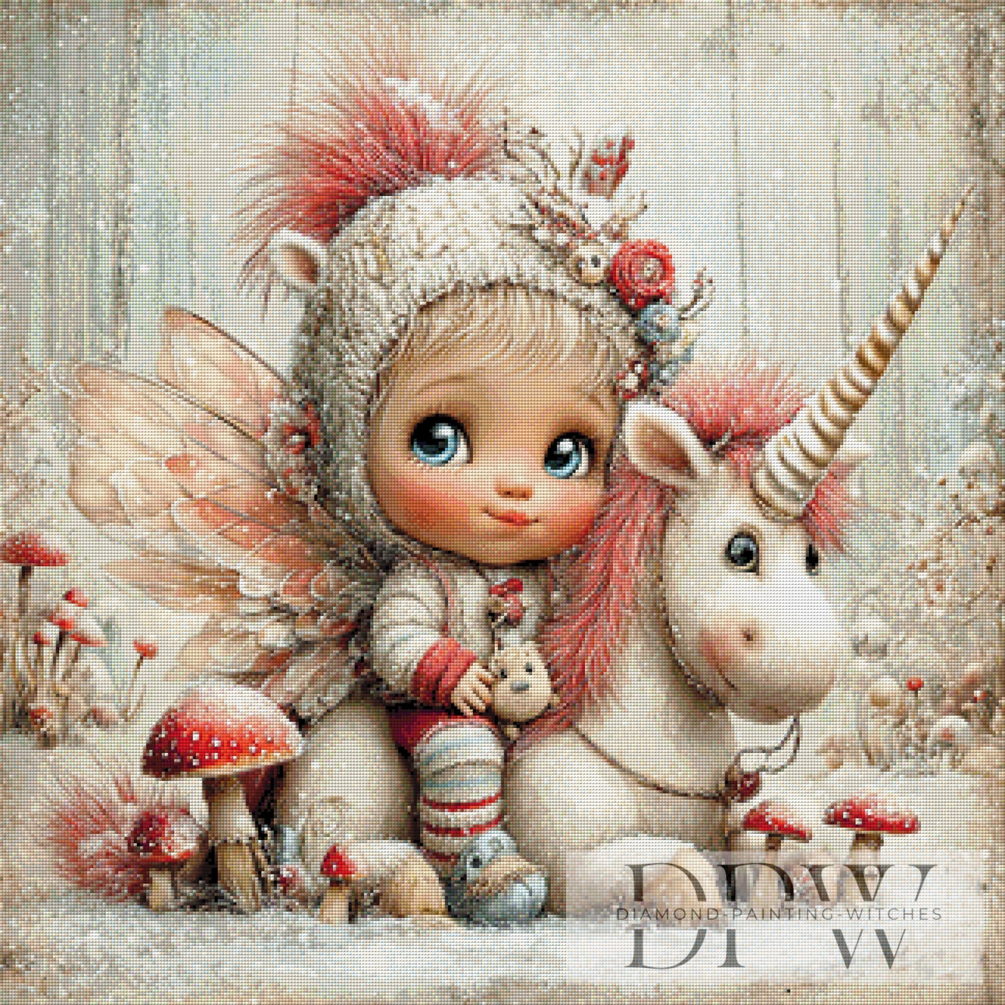 Schneefunkelwald by Catill 80x80cm mit 200 Farben DPW-4131