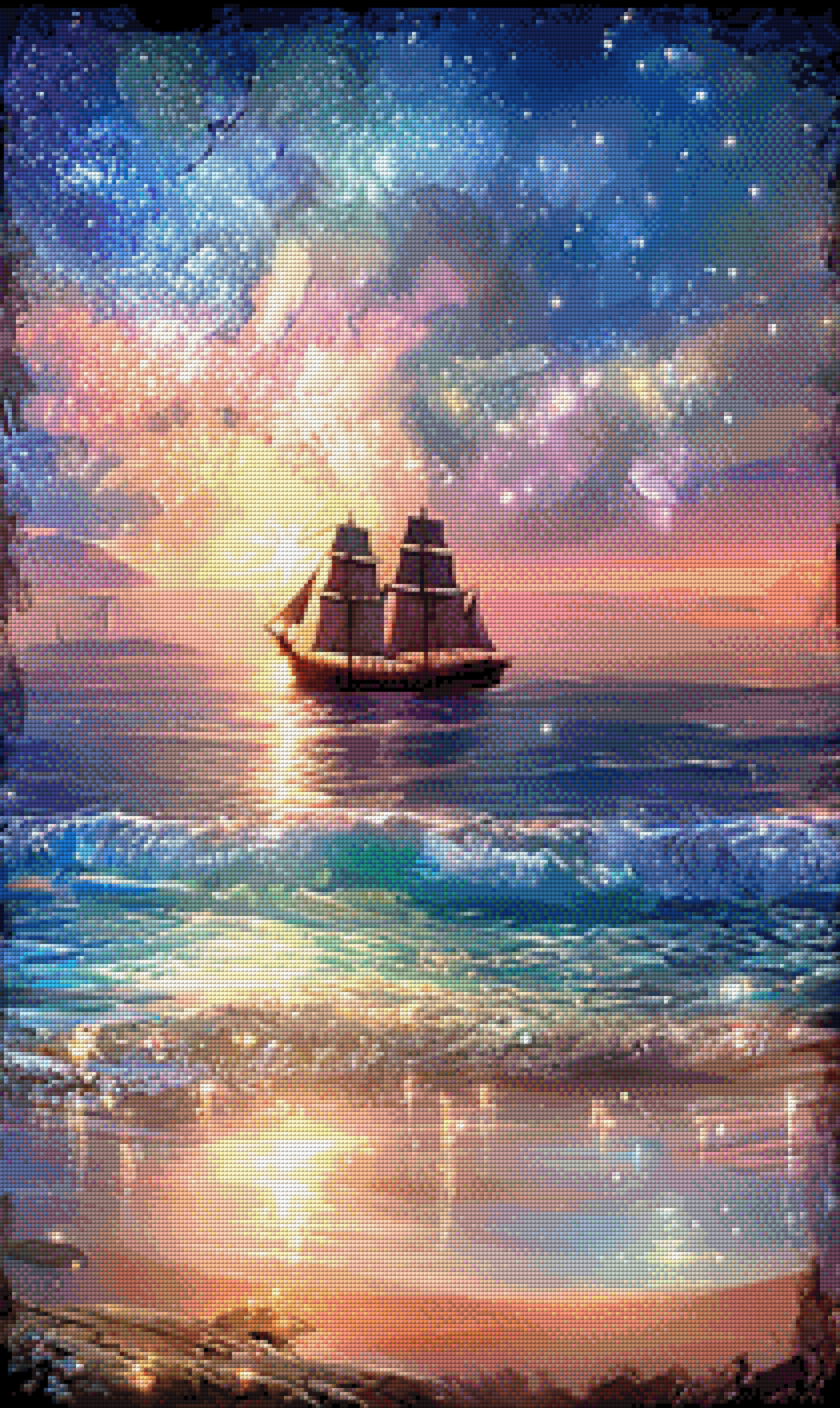 Mehrteiler - Aurora Beach by ellufija 3x50x87cm  DPW-4157