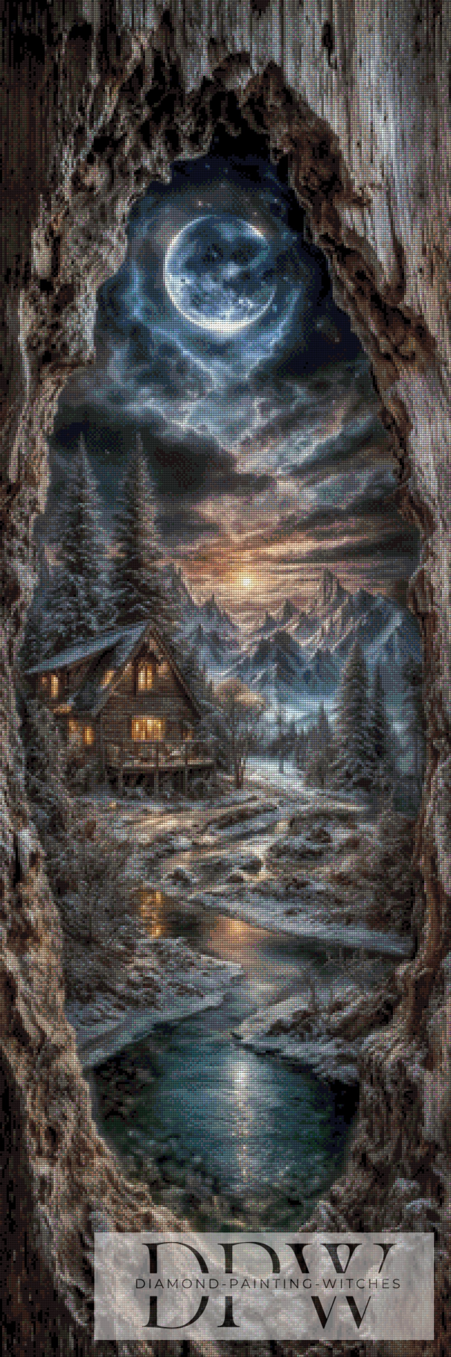 Cabin in the hole by Pixxel Pics 50x150cm mit 130 Farben DPW-4158