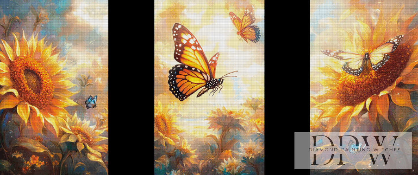 3-Teiler Sunflower Field by ellufija 150x80 DPW-4164