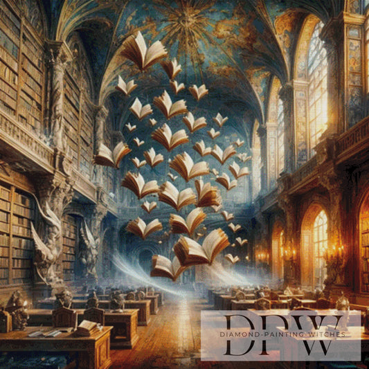 Witchers flying books  by Pixxel Pics 100x100cm mit 200 Farben DPW-4169