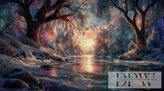 Wintersee by ellufija 135x75cm mit 190 Farben DPW-4212