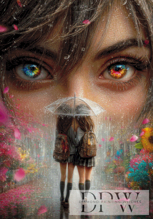 Behütender Blick by ellufija 70x100cm mit 260 Farben DPW-4222