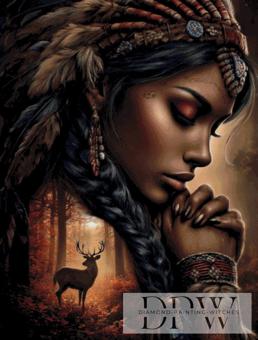 Pine Leaf by Maggie 80x105cm mit 120 Farben DPW-4248