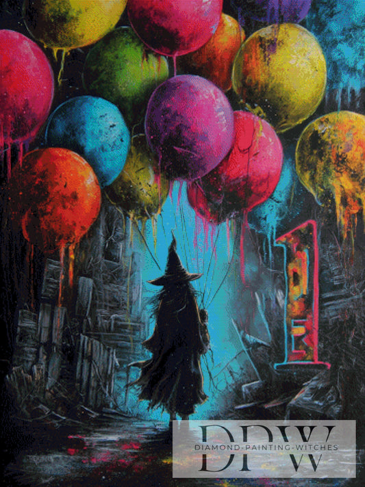 Witches Birthday by QN 90x120cm mit 320 Farben DPW-4256