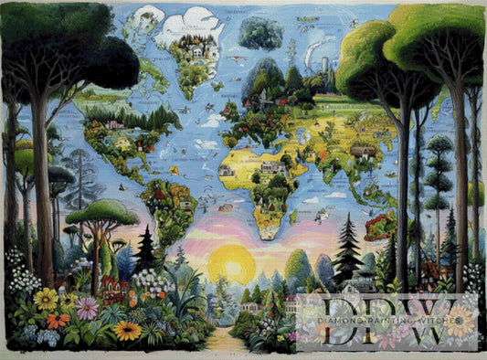 One World by QN 135x100cm 260 Farben DPW-4266