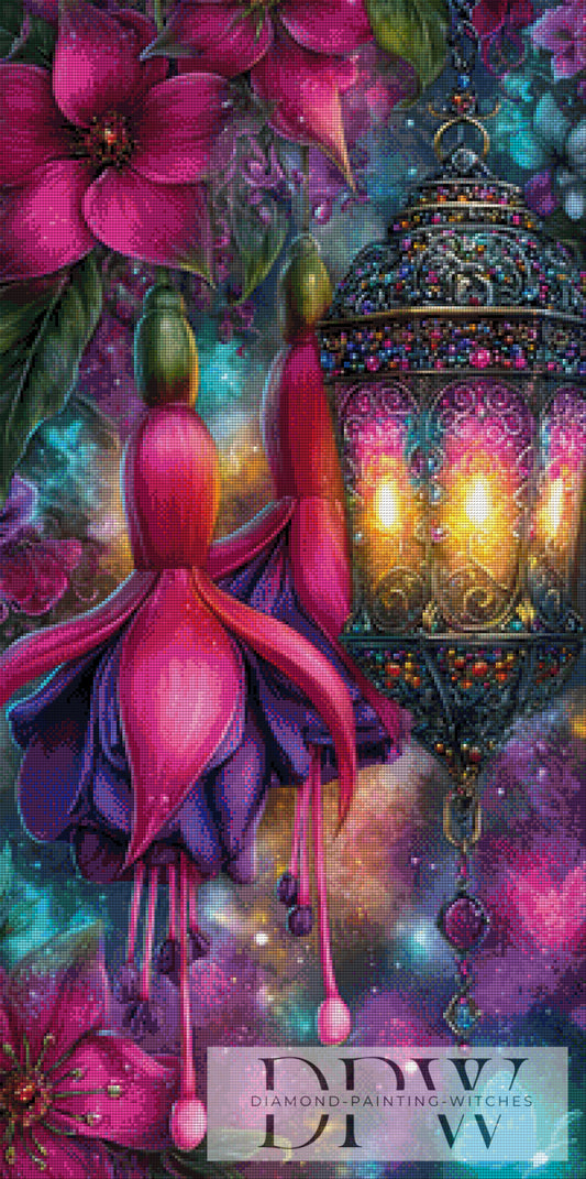 Laternenblüten by Elly_A.I. 50x100cm mit 300 Farben DPW-4271