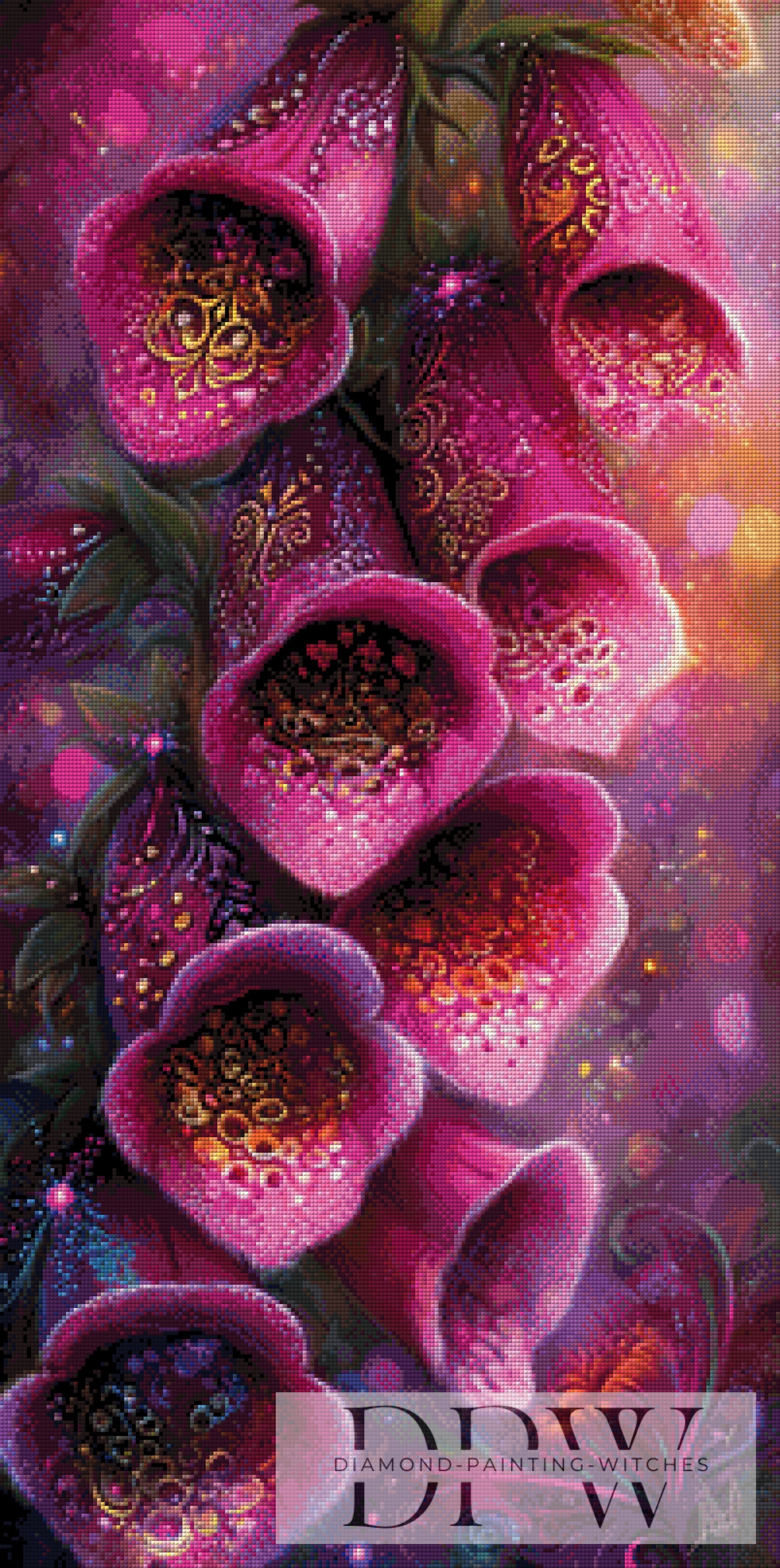 Glockenblümlis by Elly_A.I. 50x100cm mit 230 Farben DPW-4272
