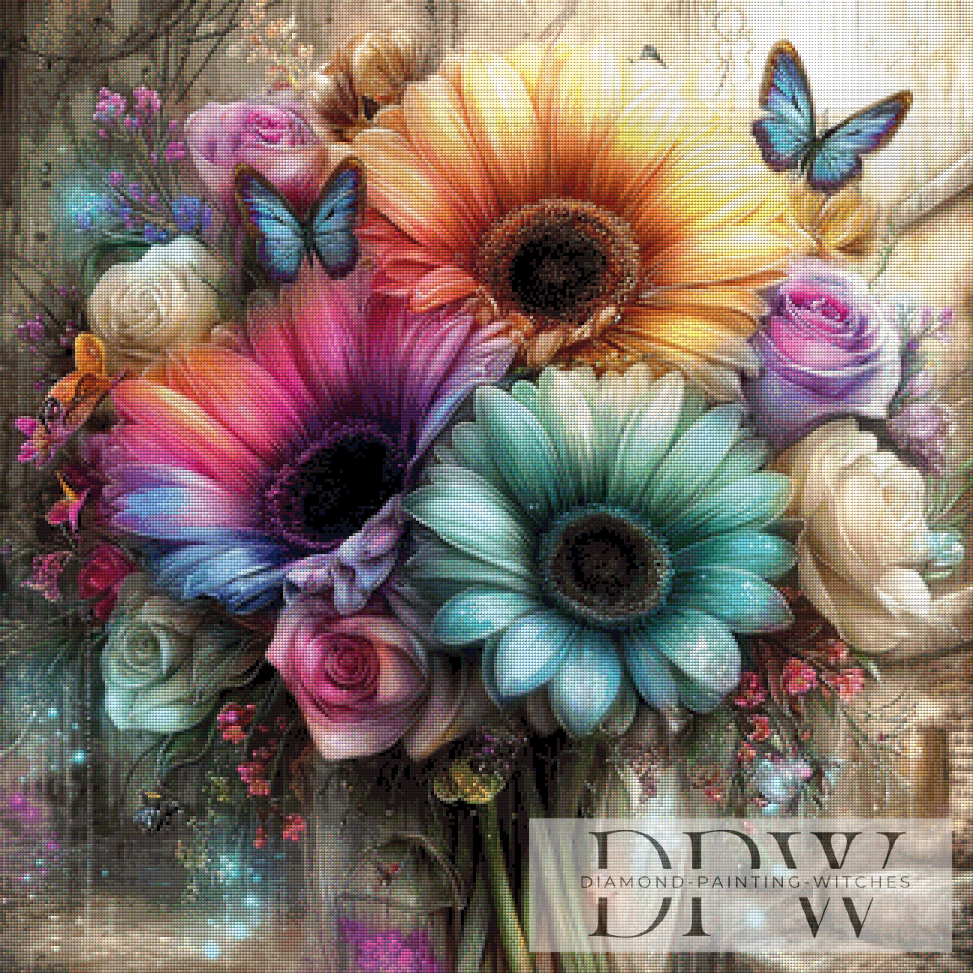 Traumhafte Blumen by Elly_A.I. mit 300 Farben