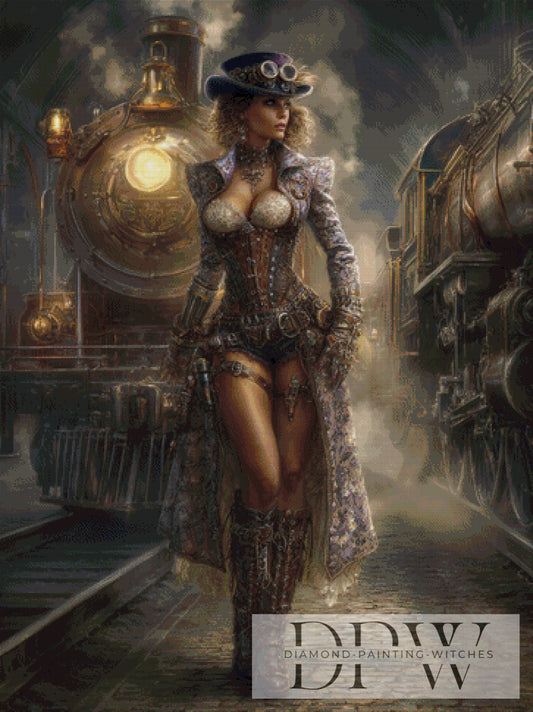 Steamtrain by Maggie 90x120cm mit 120 Farben DPW-4298