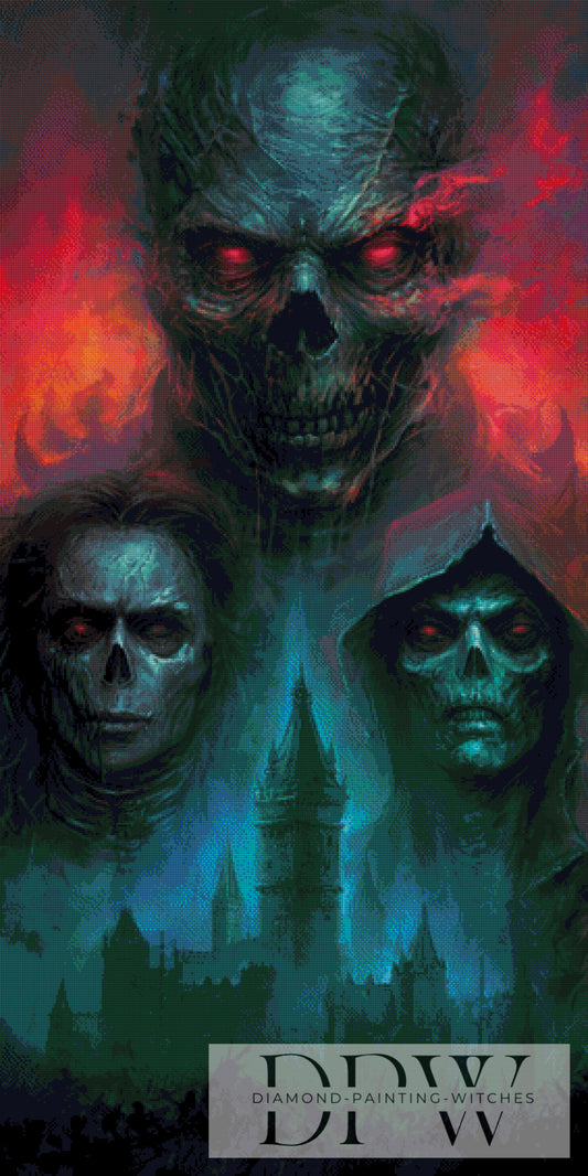 Three from Hell by QN 70x140cm mit 130 Farben DPW-4310