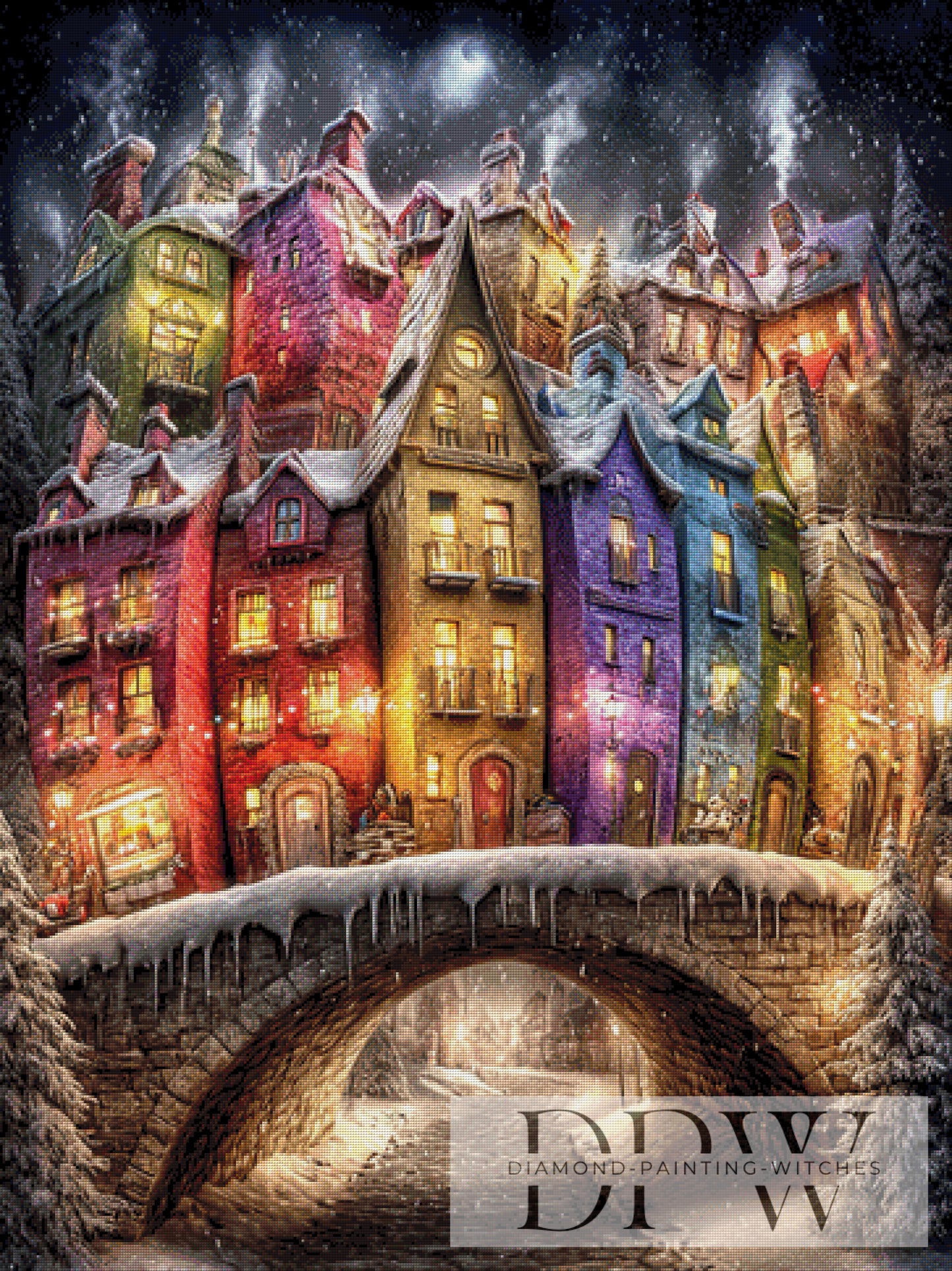 Die schiefen Häuser by Casalla Vendetta 90x120cm mit 320 Farben DPW-4317