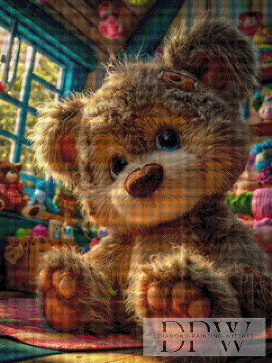 Tommy der Teddy by CreatiVart 60x80cm mit 260 Farben DPW-431