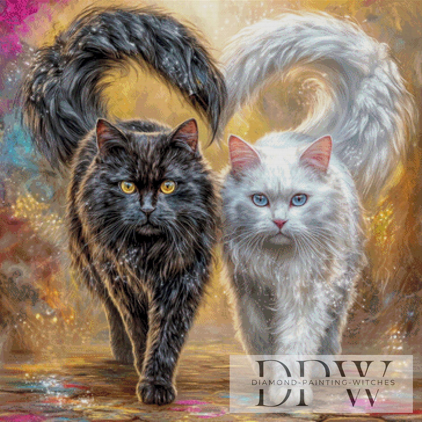 Black & White by CreatiVart 90x90cm mit 200 Farben DPW-4323