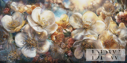 Blütenflüstern by Lisa Morgan 120x60cm mit 200 Farben DPW-4366