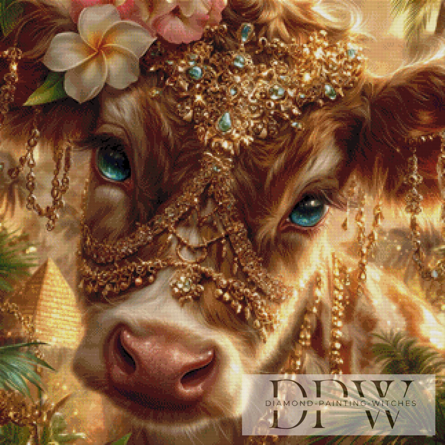 Ägyptische Muh by Lisa Morgan 80x80cm mit 170 Farben DPW-4371