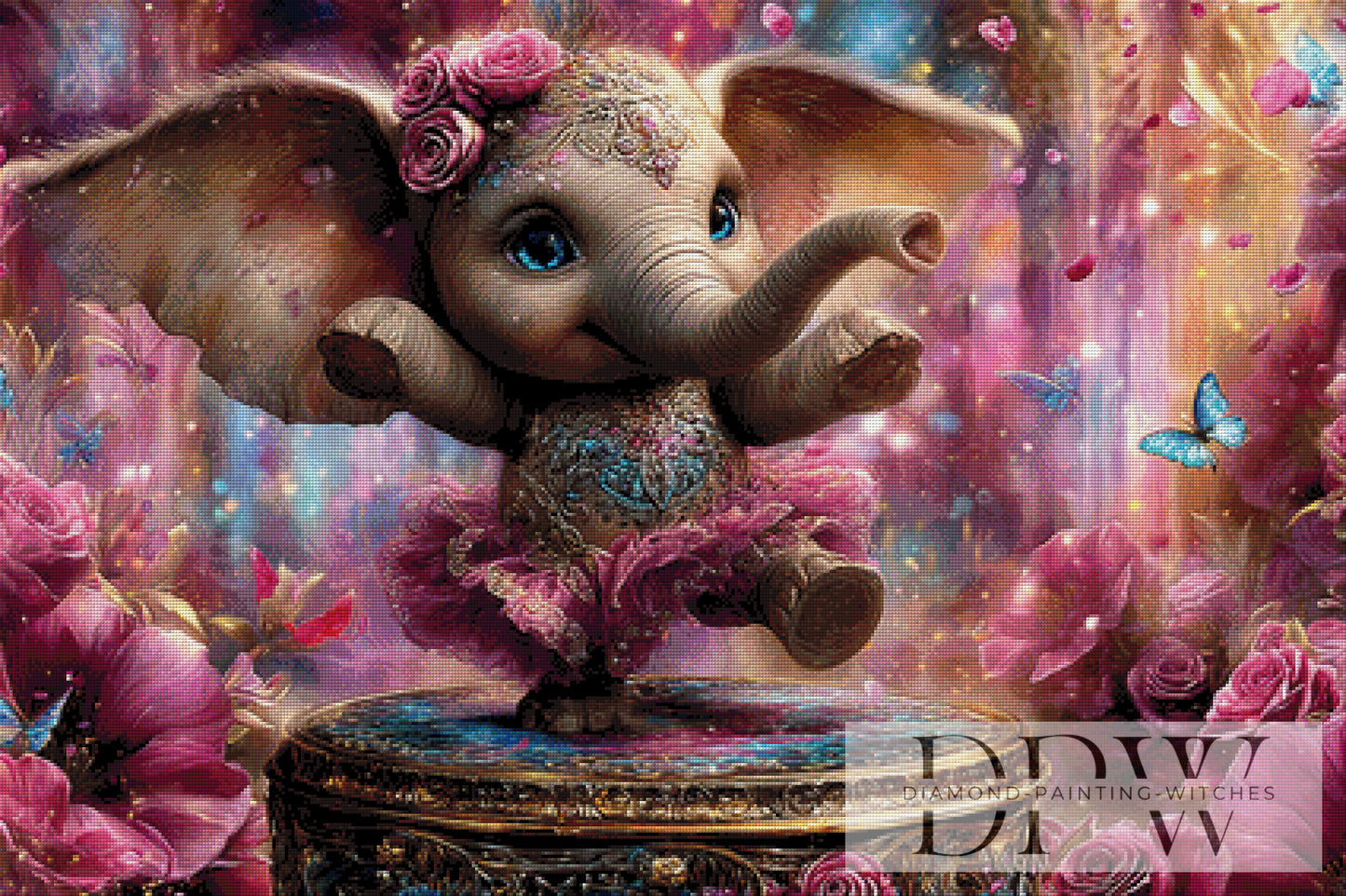 Die ganz besondere Spieluhr by Lisa Morgan 105x70cm mit 280 Farben DPW-4377