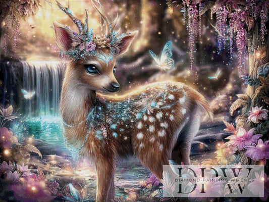 Das magische Reh by Lisa Morgan 100x75cm mit 240 Farben DPW-4378
