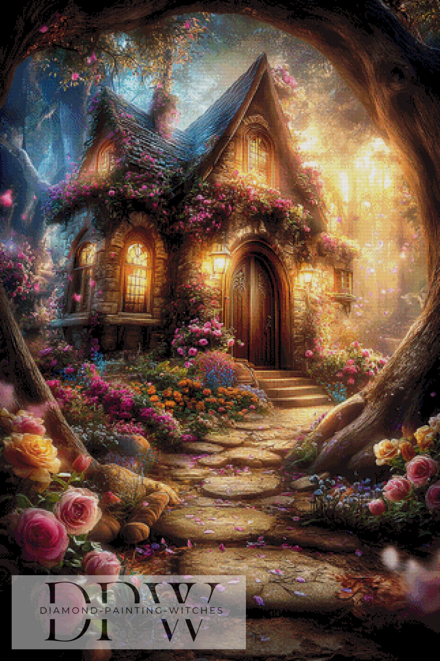 Haus am Wald by ellufija 80x120cm mit 340 Farben DPW-4386