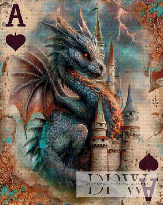 Spielkarte Drache by Elly_A.I. 80x100cm mit 220 Farben DPW-4413