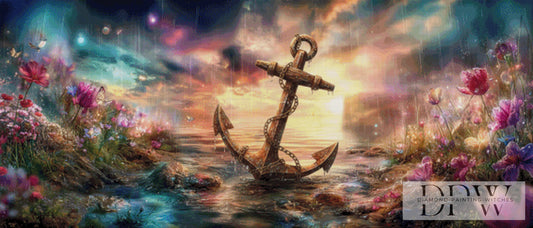 Anker im Wasser 2 by ellufija 140x60cm mit 300 Farben DPW-4437