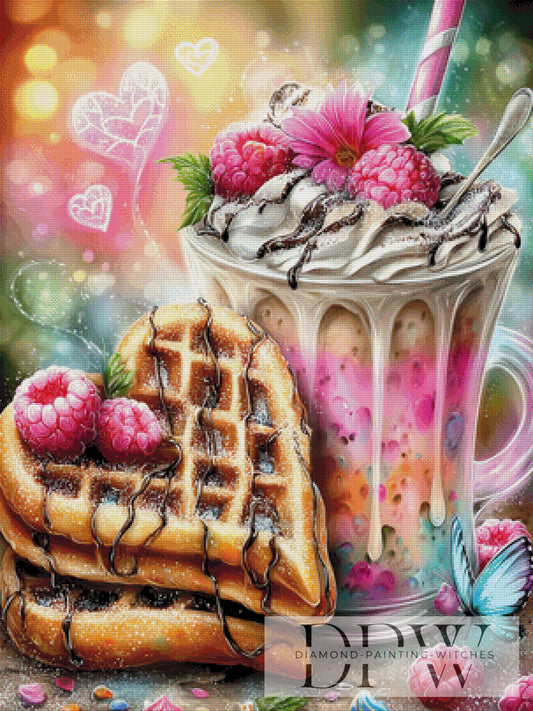 Waffelzeit by Sweet_Loco_AI 75x100cm mit 370 Farben DPW-4444