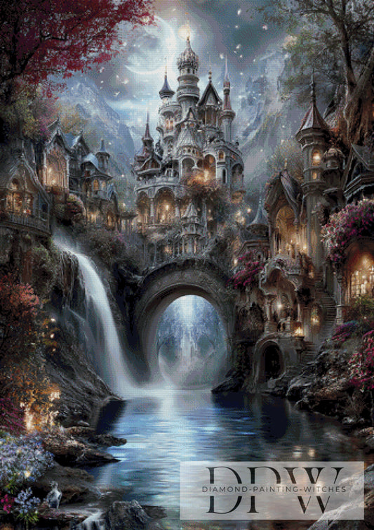 Die Elbenfestung by Elly_A.I. 85x120cm mit 195 Farben DPW-4451