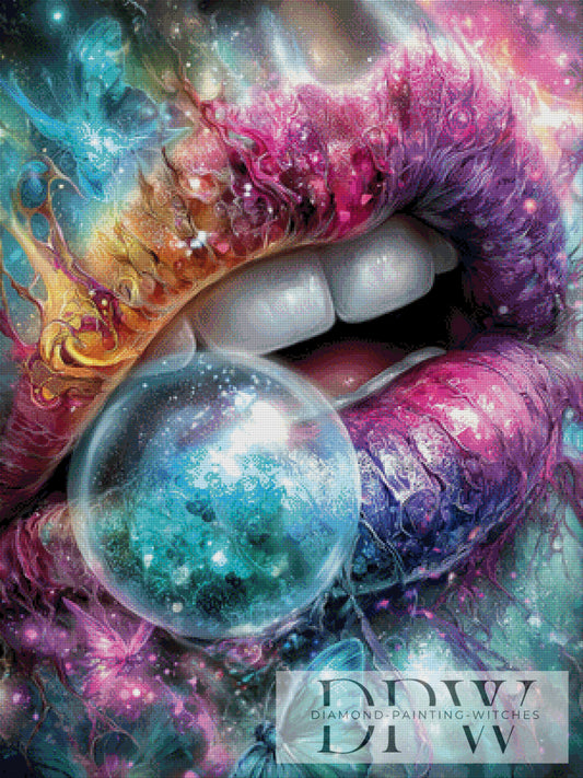 Colored Lips by Sweet_Loco_AI 75x100cm mit 340 Farben DPW-4471