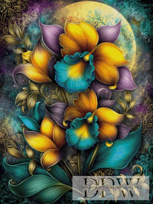 Mondblumen by Sweet_Loco_AI 75x100cm mit 240 Farben DPW-4472