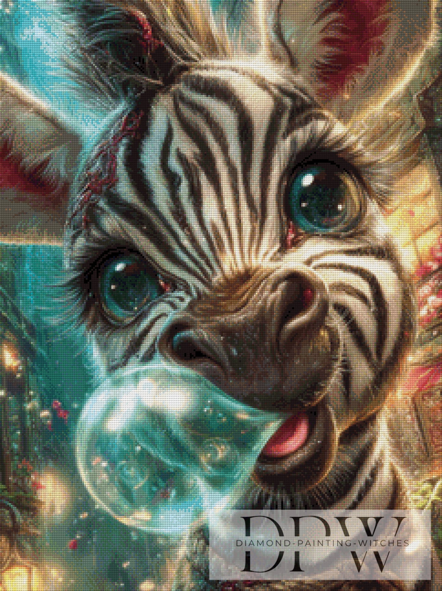 Lustiges Zebra by Sweet_Loco_AI 60x80cm mit 210 Farben DPW-4476
