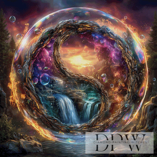 Balance of Nature by Sweet_Loco_AI 100x100cm mit 333 Farben DPW-4480