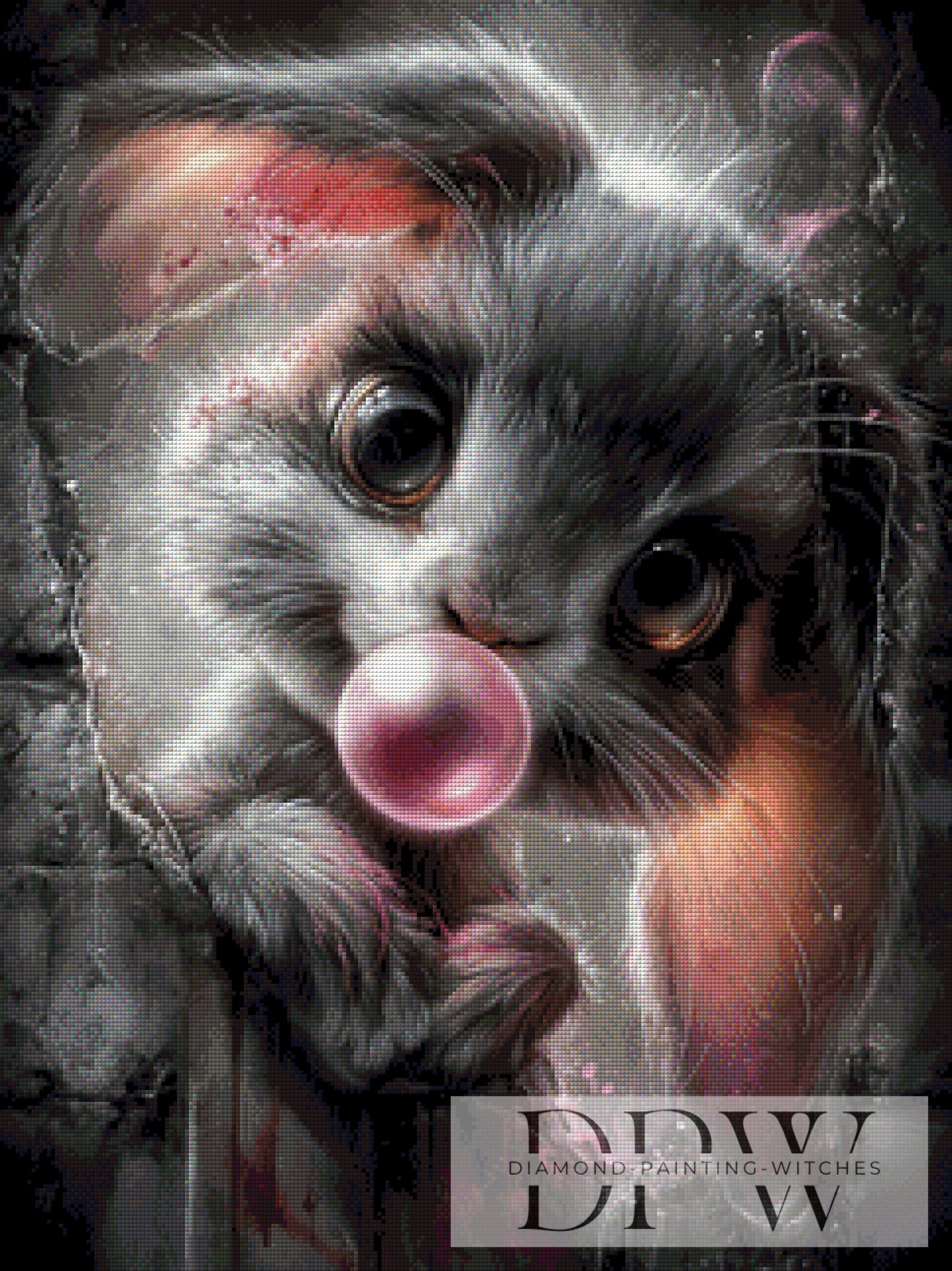 Bubble Bunny by Sweet_Loco_AI 60x80cm mit 110 Farben DPW-4482