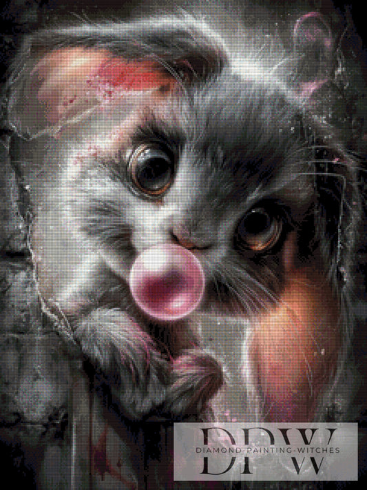 Bubble Bunny by Sweet_Loco_AI 60x80cm mit 110 Farben DPW-4482