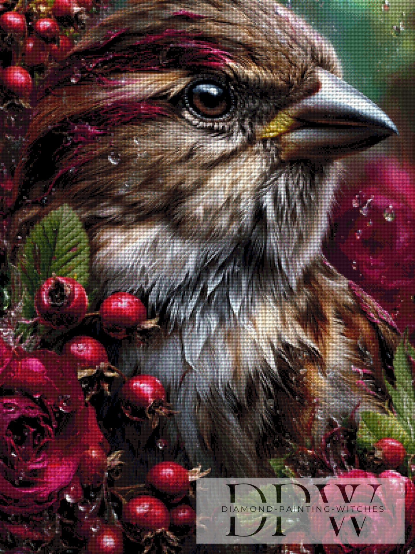 Beerenschnapper by Sweet_Loco_AI 75x100cm mit 250 Farben DPW-4485