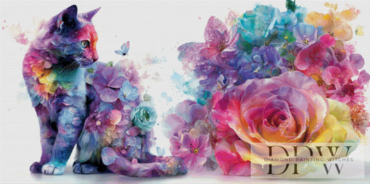 Katzenspiel by theA.art 140x70cm mit 400 Farben DPW-4487