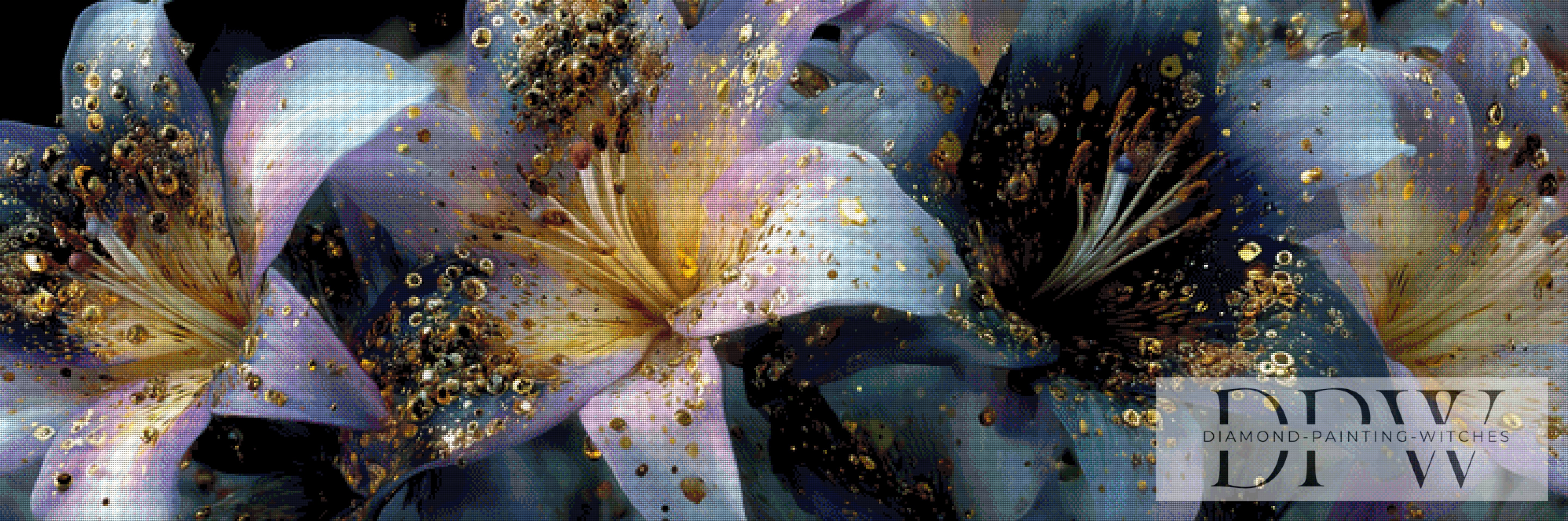 Blackgold Lilies by theA.art mit 230 Farben