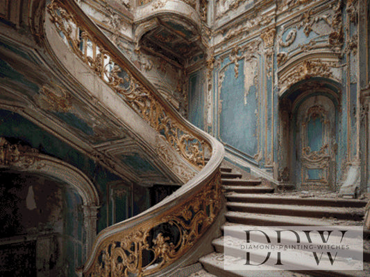 Barocke Treppe by theA.art 100x75cm mit 100 Farben DPW-4504