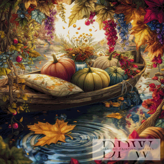 Herbstliche Traumfahrt by Lisa Morgan 90x90cm mit 270 Farben DPW-4531