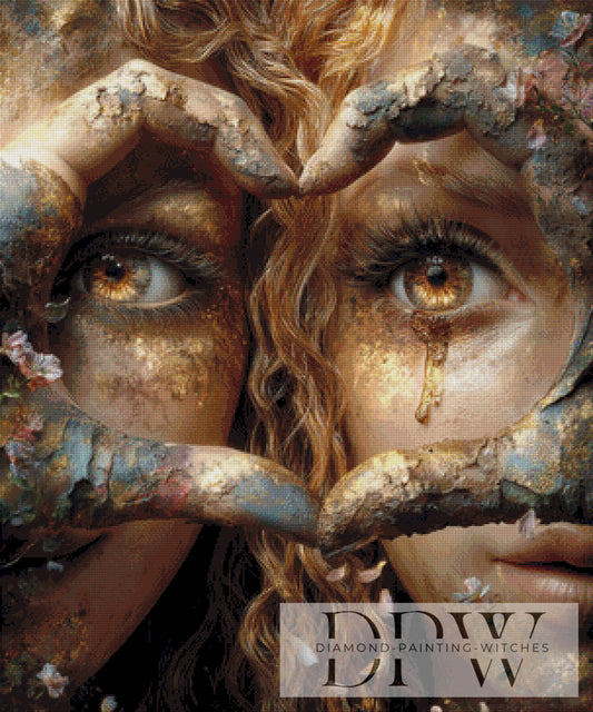 Zwei Hälften, ein Herz by Lisa Morgan 75x90cm mit 155 Farben DPW-4534