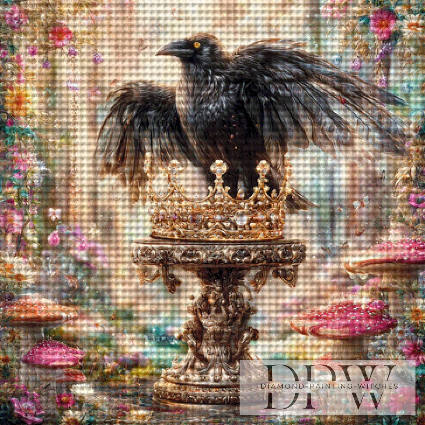 Der Rabenkönig by Lisa Morgan 90x90cm mit 330 Farben DPW-4535
