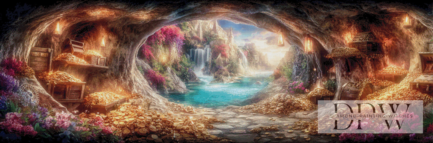Die goldene Höhle by ellufija 180x60cm mit 300 Farben DPW-4563