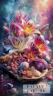 Lilien & Muscheln by ellufija mit 350 Farben DWP-4577
