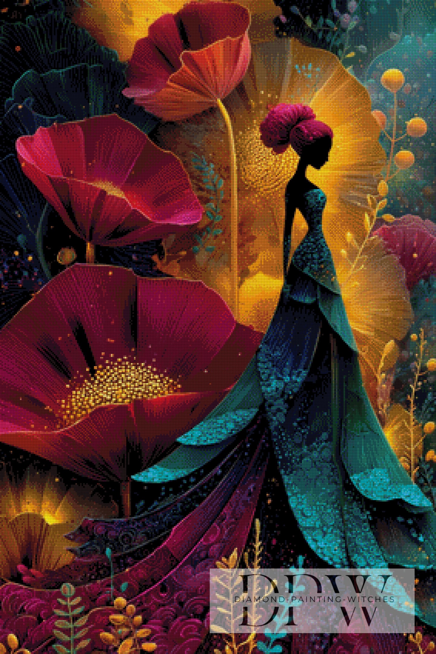 Bloomdancer by QN 70x105cm mit 222 Farben DPW-4598